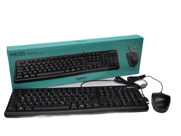 Logitech MK120 / Tastatur-Maus-Set / Schwarz