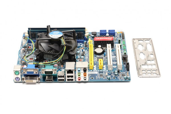 Foxconn H61MXT1/F2/-S/-V Mainboard mit Pentium CPU G850 2x 2,90GHz 8GB &amp; ATX-Blende